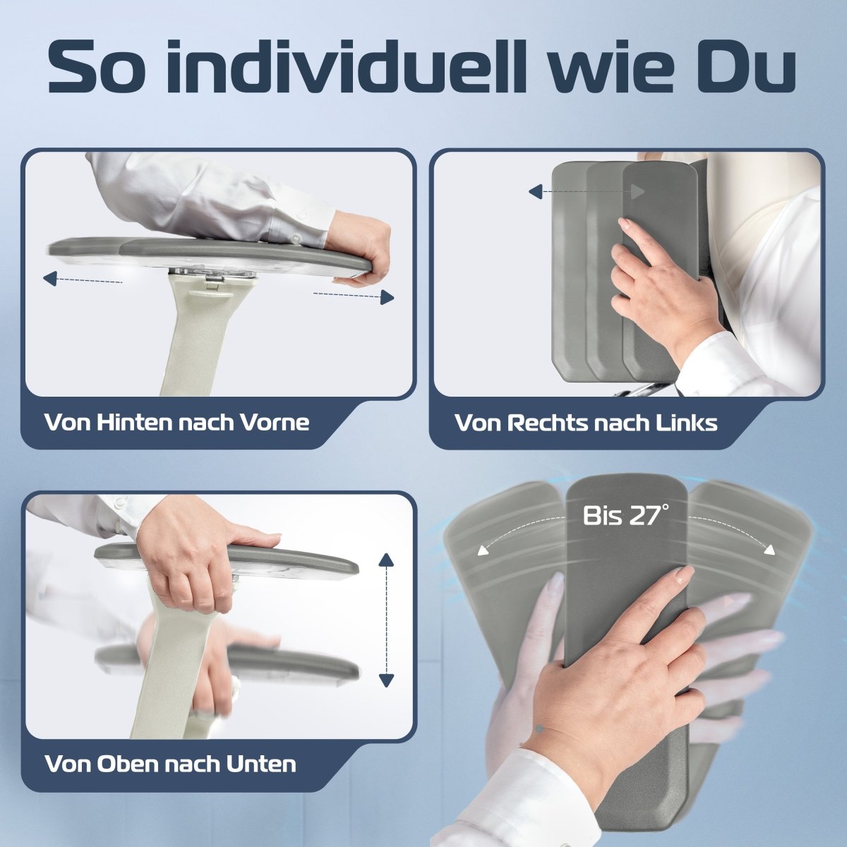 CLOUVOU CleverSeat - Ergonomischer Bürostuhl "Zeitloses Design trifft auf unschlagbare Qualität" - Clouvou