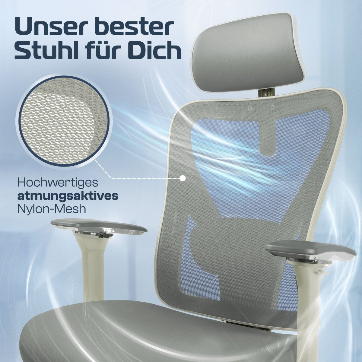 CLOUVOU CleverSeat - Ergonomischer Bürostuhl "Zeitloses Design trifft auf unschlagbare Qualität" - Clouvou