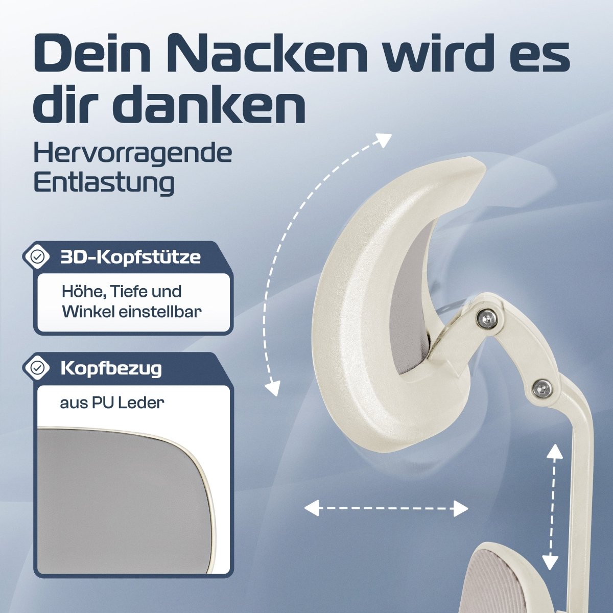 CLOUVOU CleverSeat - Ergonomischer Bürostuhl "Zeitloses Design trifft auf unschlagbare Qualität" - Clouvou