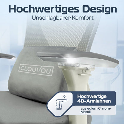 CLOUVOU CleverSeat - Ergonomischer Bürostuhl "Zeitloses Design trifft auf unschlagbare Qualität" - Clouvou 