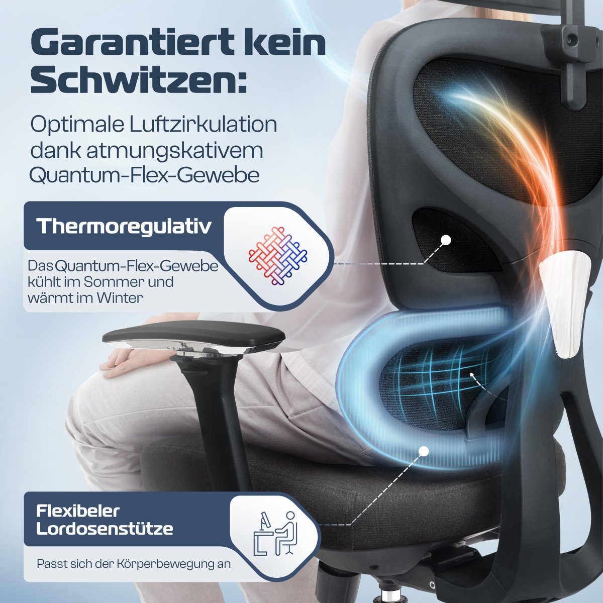CLOUVOU ProSeat – Ergonomischer Bürostuhl "Maximaler Komfort, den ganzen Tag" - Clouvou
