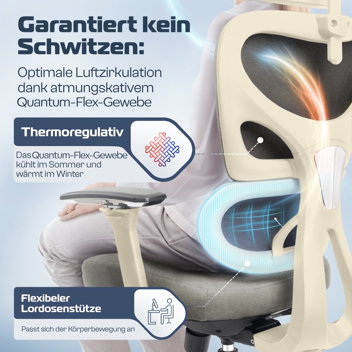 CLOUVOU ProSeat – Ergonomischer Bürostuhl "Maximaler Komfort, den ganzen Tag" - Clouvou